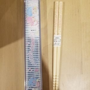 Sanrio little twin stars chopstick with case
